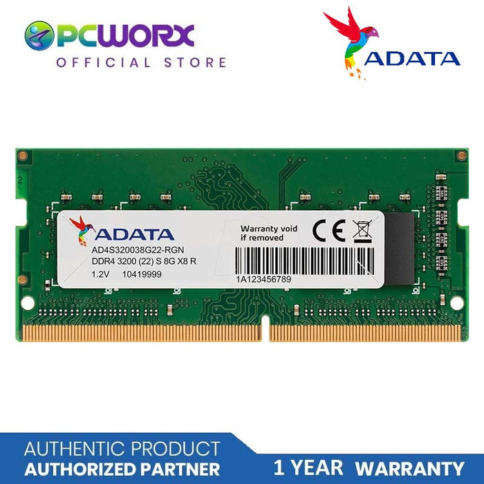 Adata AD-AD4S32008G22-SGN 8GB DDR4 3200MHZ Sodimm | DDR4 3200 MHz SO- DIMM Laptop Memory RAM