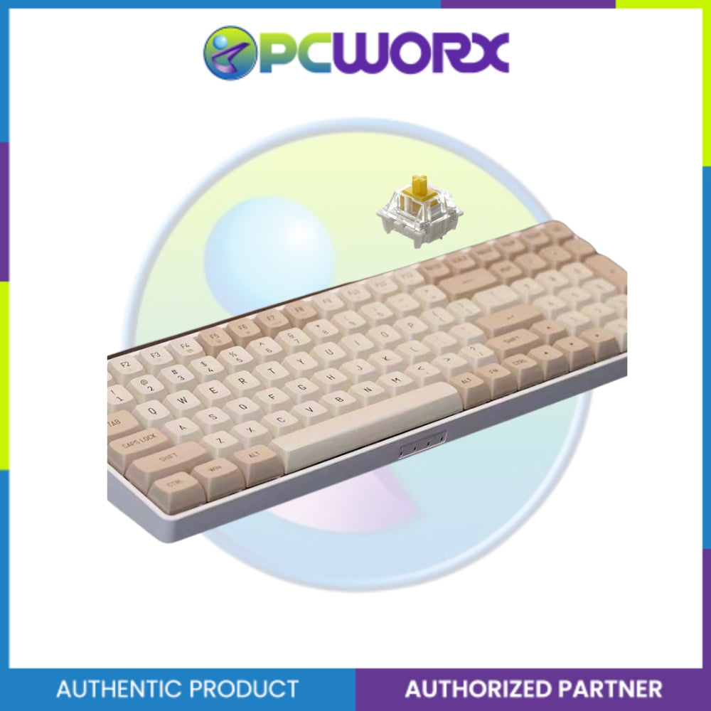 Darkflash GD100 Mechanical Keyboard Wired+2.4G Wireless Milky & Brown K. Yellow