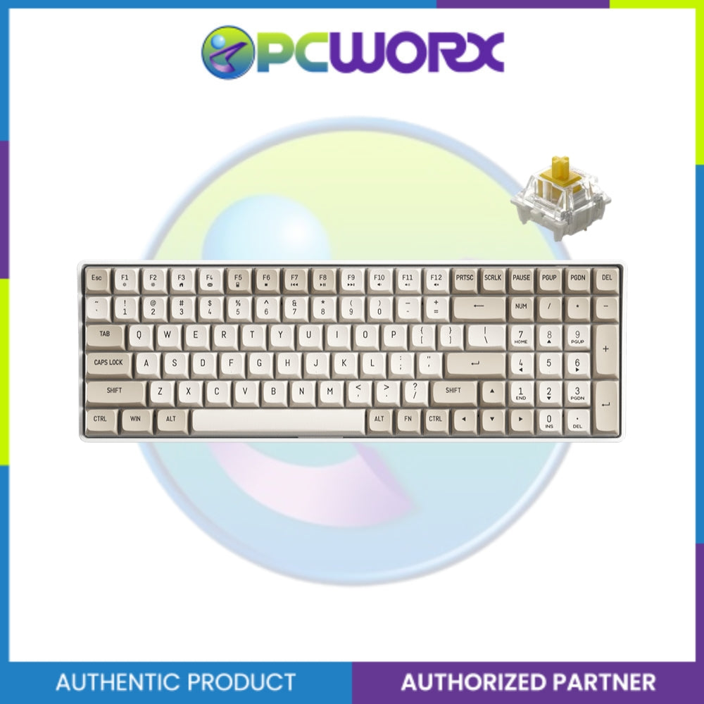 Darkflash GD100 Mechanical Keyboard Wired+2.4G Wireless Milky & Brown K. Yellow