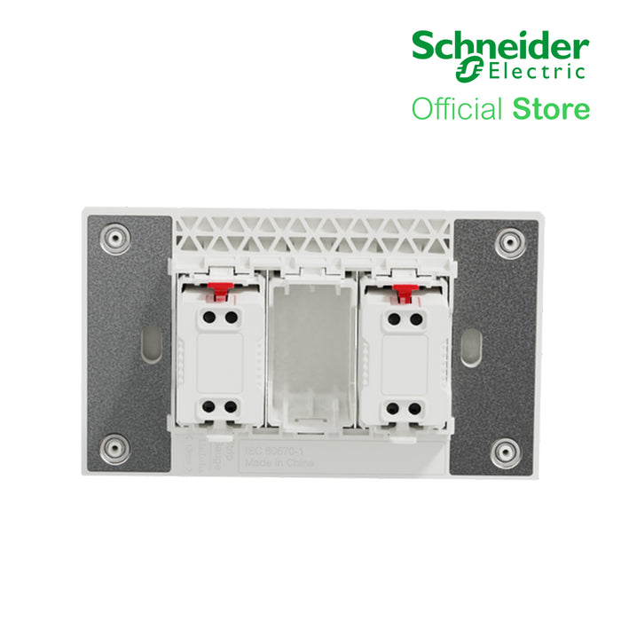 Schneider AvatarOn A 16A 250V 2G 2 Pin Universal Socket-outlet White A70426US-WE | Switch Outlet