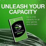 Seagate BarraCuda Internal Hard Drive 4TB SATA 6Gb/s 256MB Cache 3.5-Inch