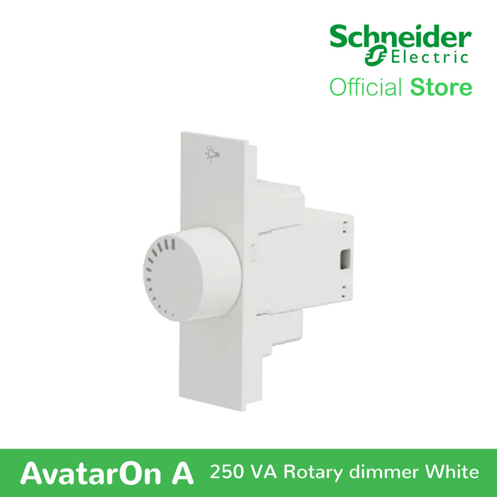 Schneider AvatarOn A 250 VA Rotary Dimmer - WHITE M3T1V400DM-WE