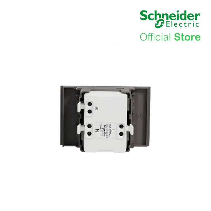 Schneider Socket Outlet AvatarOn A Universal 16A 250V 3 Pin 2S Sized Black M3T426UST-BK