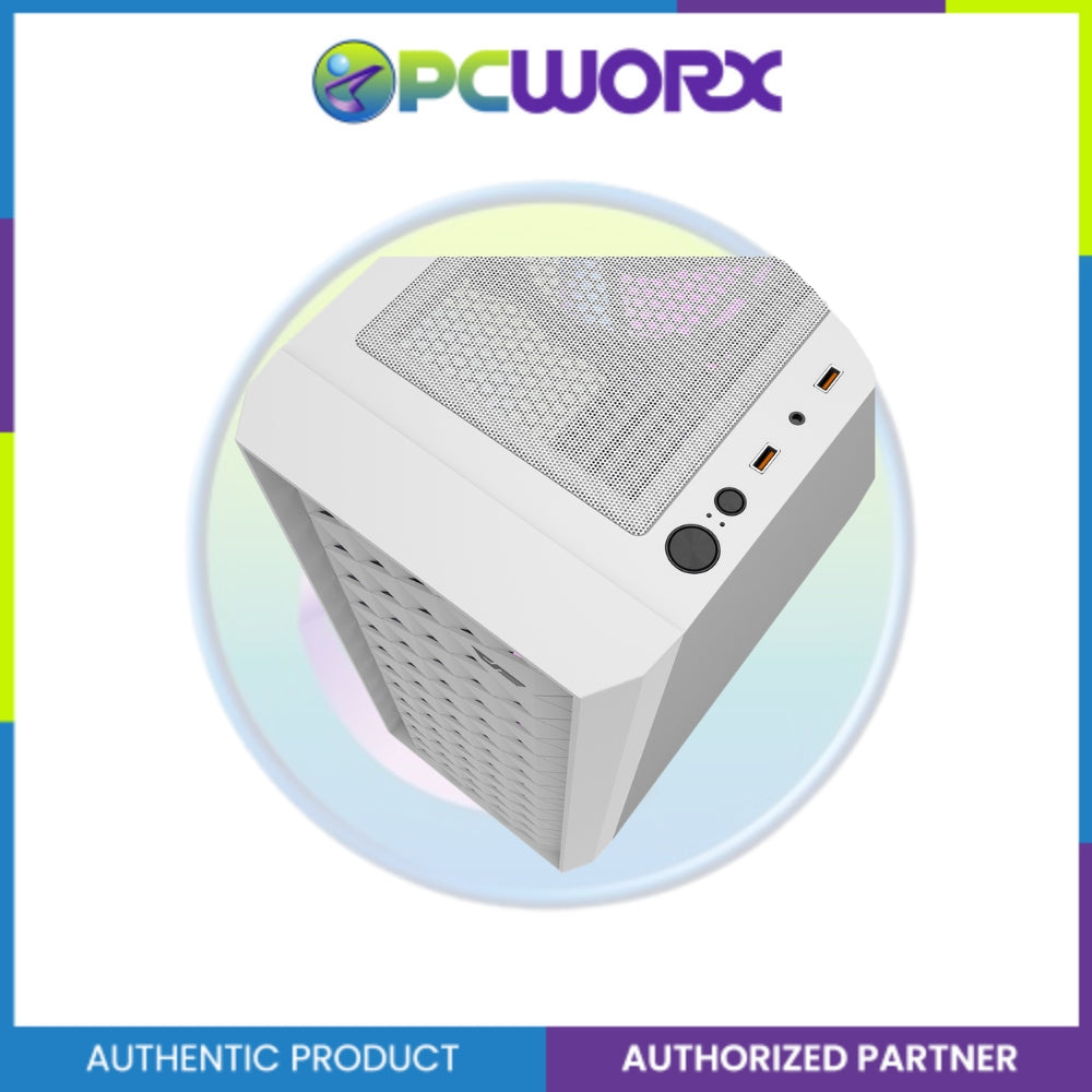 Darkflash DK351 TG w/ 4pcs ARGB Fans Mid-tower Gaming Case White