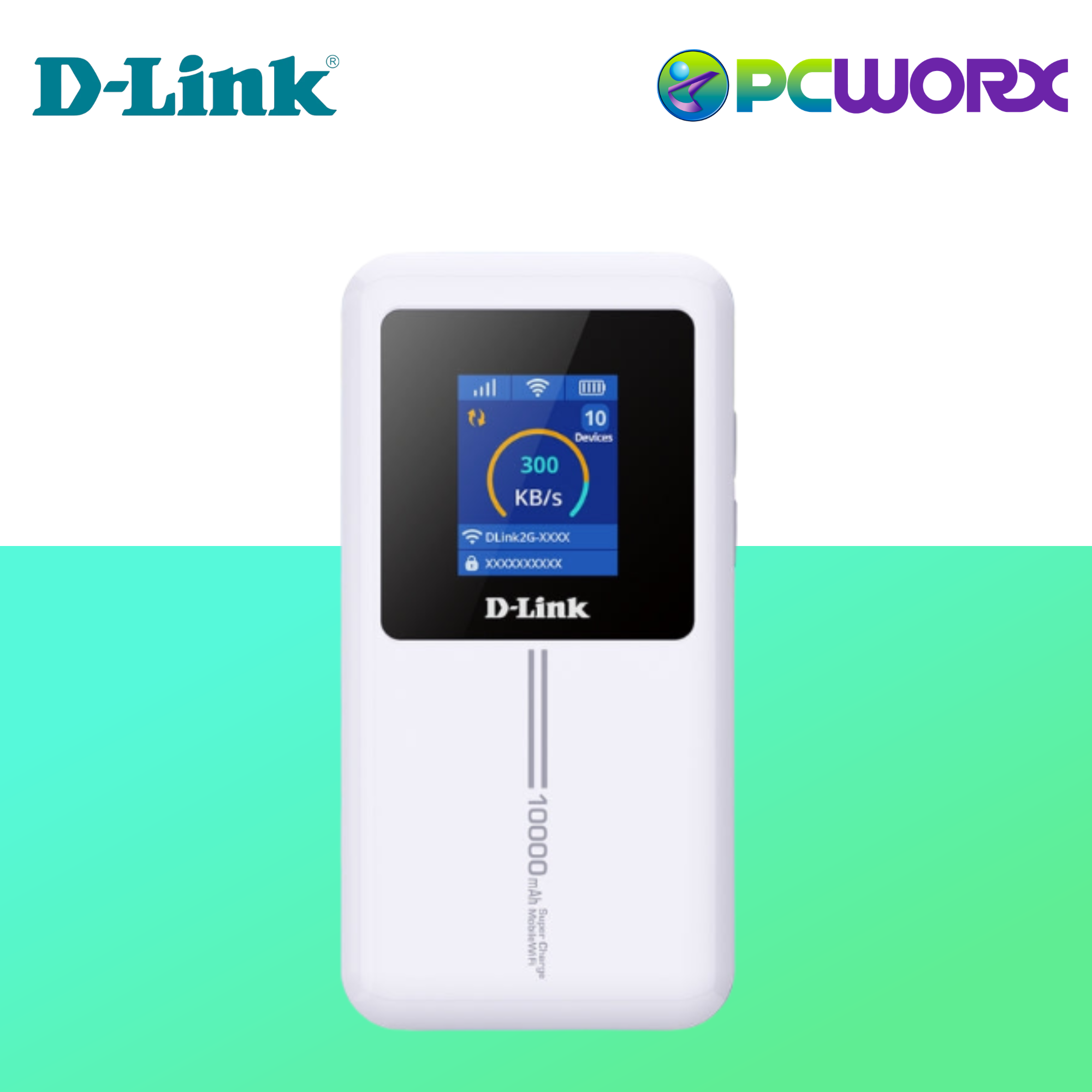 D-Link 4G LTE Wi-Fi 6 MiFi Powerbank Mobile Router (with 10,000mAh | 1.77" TFT L