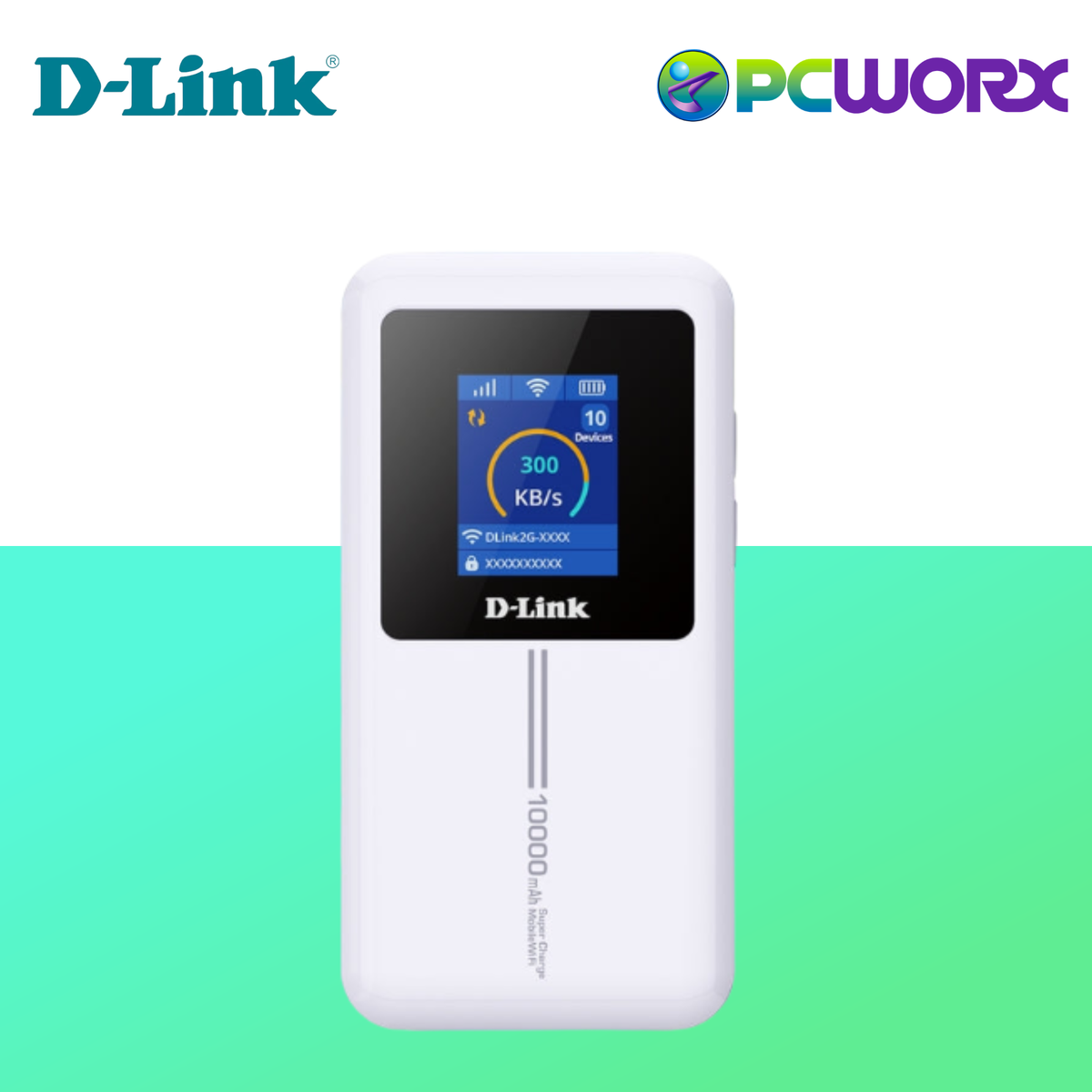 D-Link 4G LTE Wi-Fi 6 MiFi Powerbank Mobile Router (with 10,000mAh | 1.77" TFT L