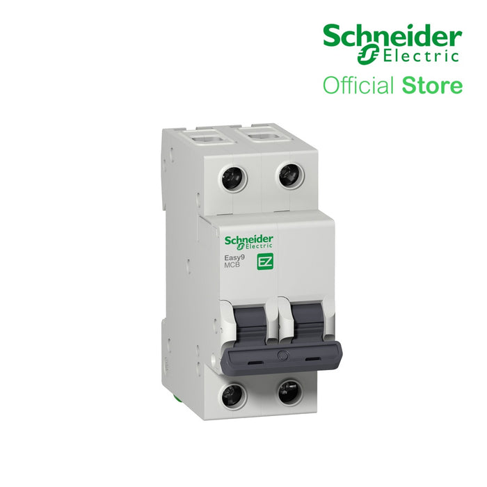 Schneider Easy9 IEC 2P 20A C DIN-Rail Type Miniature Circuit Breaker 230V 10kAIC (EZ9F51220)