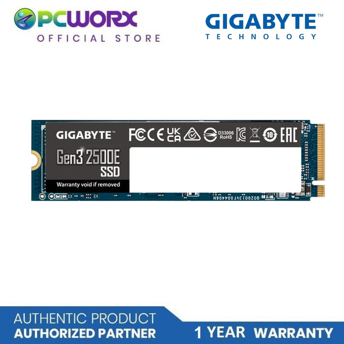 Gigabyte GP-G325E500G GEN3 2500E 500GB PCIEe 3.0X4 NVMe M.2 2280 SSD | Internal Solid Sate Drives | Gigabyte 500GB SSD | Solid State Drive