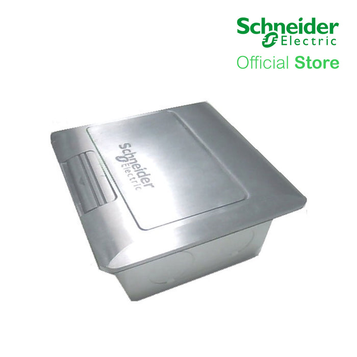 S-Flexi Aluminum Empty Floor Socket with Wall Box by Schneider Electric (E224F-ABE)