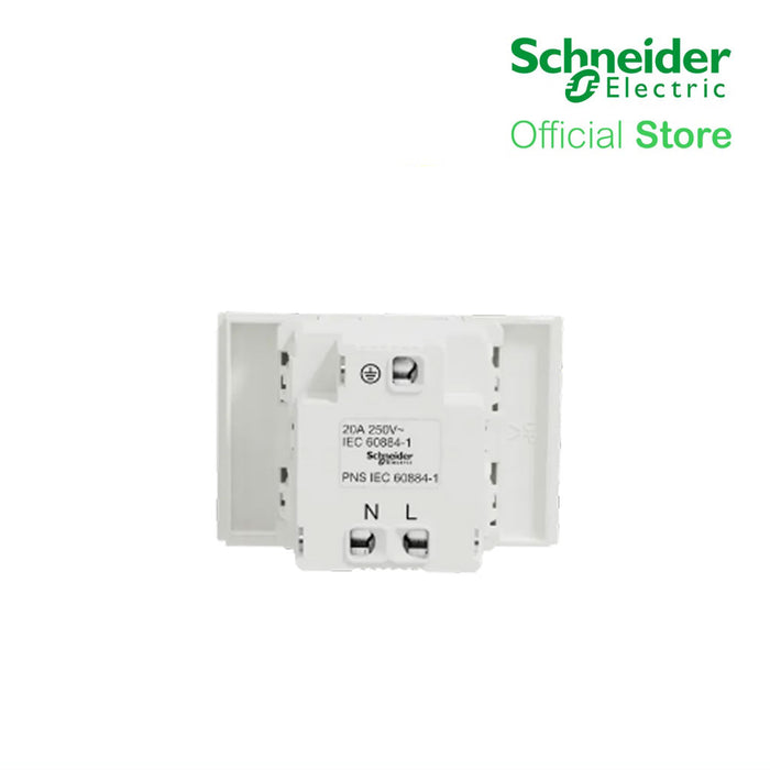 Schneider Socket Outlet AvatarOn A American 20A 250V 3 Pin 2S sized White M3T426MPH-WE