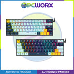 Fantech MK874 V2 ATOM 63 Key Mechanical Keyboard MIZU Edition | Sky Blue | Navy Blue
