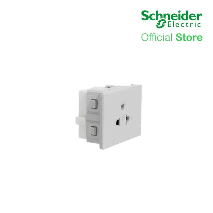 Schneider Socket Outlet AvatarOn A Universal 16A 250V 3 Pin 2S Sized Grey M3T426UST-GY