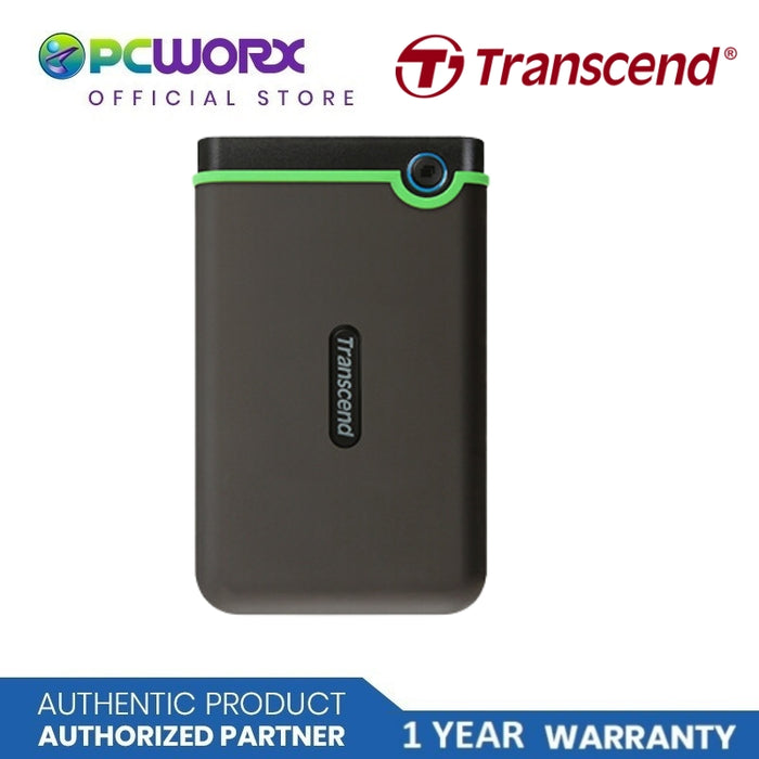 Transcend TS2TSJ25M3C 2TB USB3.1 Gen1 StoreJet 2.5 Rugged External Hard Drive