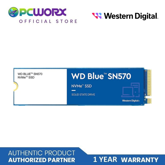 Western Digital WDS250G3B0C SN570 Blue M.2 NVMe PCIe Gen3 2280 SSD | 250GB, 500GB, 1TB | Solid State Drive | Western Digital SSD