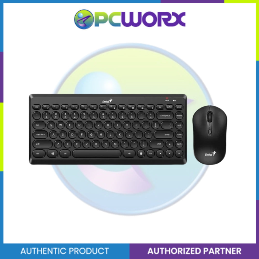 Genius LuxeMate Q8000 Stylish Wireless Keyboard & Mouse Combo - Black