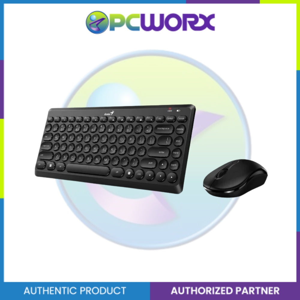 Genius LuxeMate Q8000 Stylish Wireless Keyboard & Mouse Combo - Black