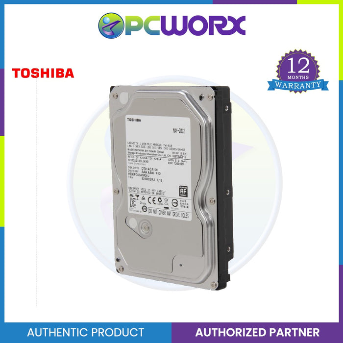 Toshiba Dt01aca100 3.5" 1tb Sata Hdd 7200rpm (Old Model)