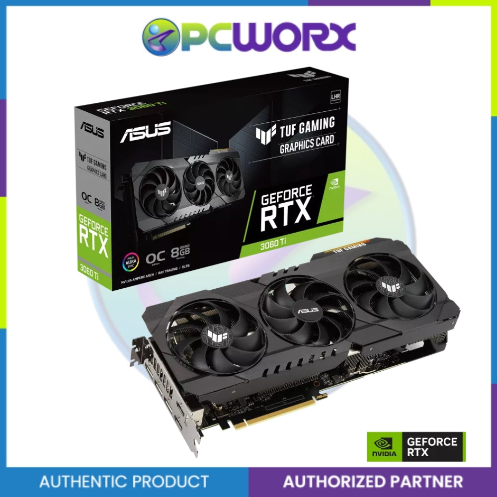 Asus TUF-RTX3060TI-O8GD6X-GAMING RTX3060TI TUF Gaming OC 8GB GDDR6X HDMI/DP GPU