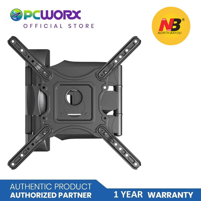 North Bayou P4 32" to 55" Inch TV Wall Mount Bracket - Heavy Duty Flat Panel TV Wall Mount with Bracket and Full Motion Swing Arm for LCD and LED Display TV | TV Bracket | Wall Bracket