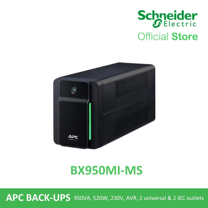 APC Back-UPS (BX950MI-MS) 950VA, 230V, AVR, IEC Sockets | APC UPS