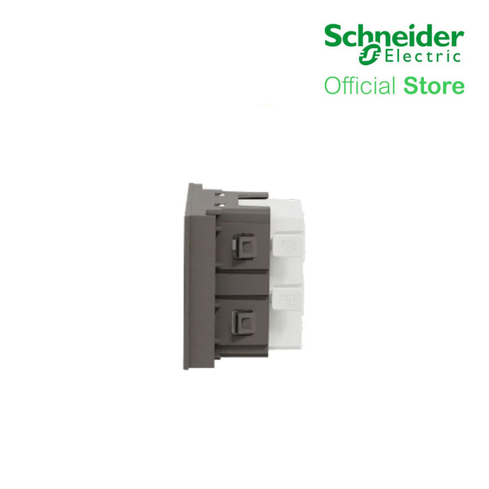 Schneider Socket Outlet AvatarOn A Universal 16A 250V 3 Pin 2S Sized Black M3T426UST-BK