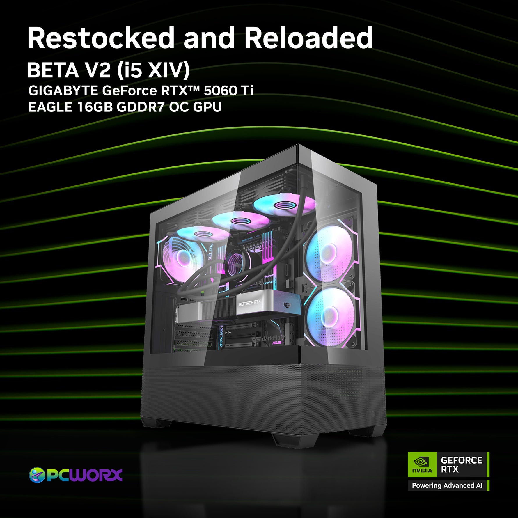 Gigabyte NVIDIA® GeForce RTX™ 5060 Ti Eagle OC 16GB GDDR7 Graphics Card - BETA V2.0