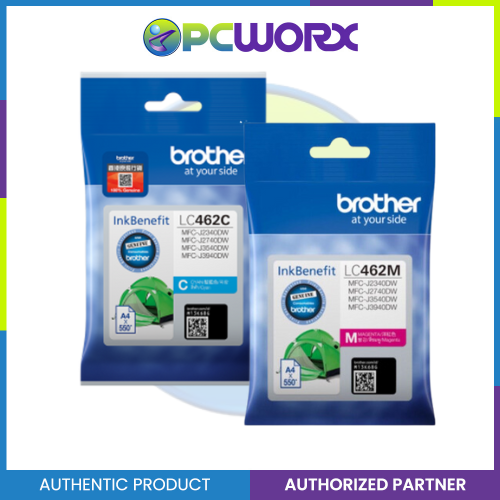 Brother LC462 Ink Cartridge for MFCJ2340DW  MDCJ3540DW 550 Pages Yield Cyan/Magenta