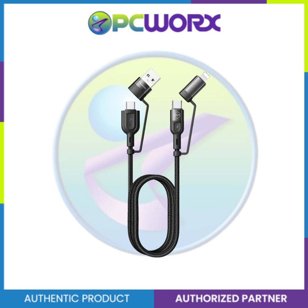 Mcdodo CA-8070 4in1 60W USB-A/C to Lightning+Type-C Fast Charge Data Cable 1.2m