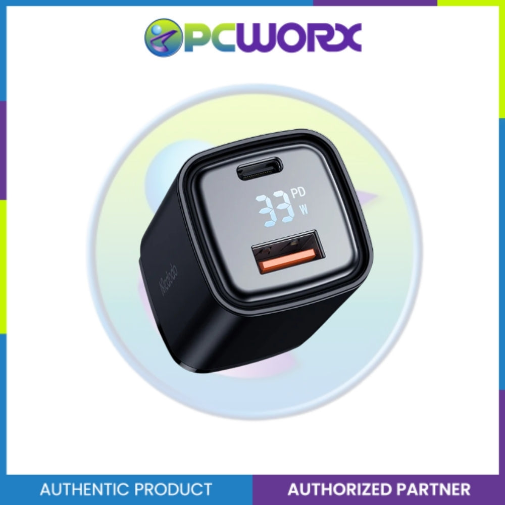 Mcdodo CH-1711 33W 1C+1A Digital Display Fast Charger (US) Black