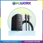 Mcdodo CH-8442 65W 2C+1A GAN 5 Mini Fast Charger (UK/US/EU)+60W C to C Cable 2m