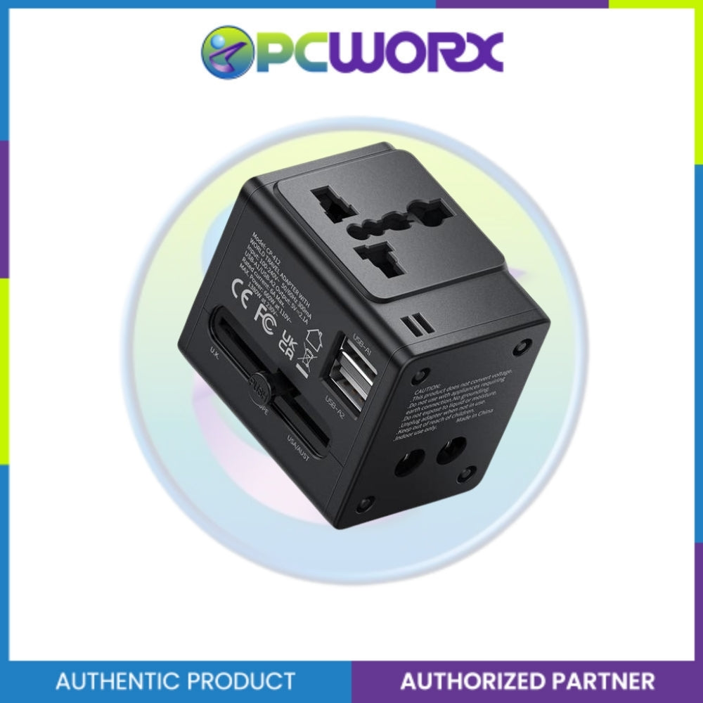 Mcdodo CP-4120 10.5W 2A+1AC Universal Travel Adapter (UK/US/EU/AU) Black
