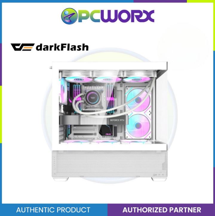 Darkflash DS900 AIR PANORAMIC GLASS SIDE PANEL LUXURY PC CASE WHITE