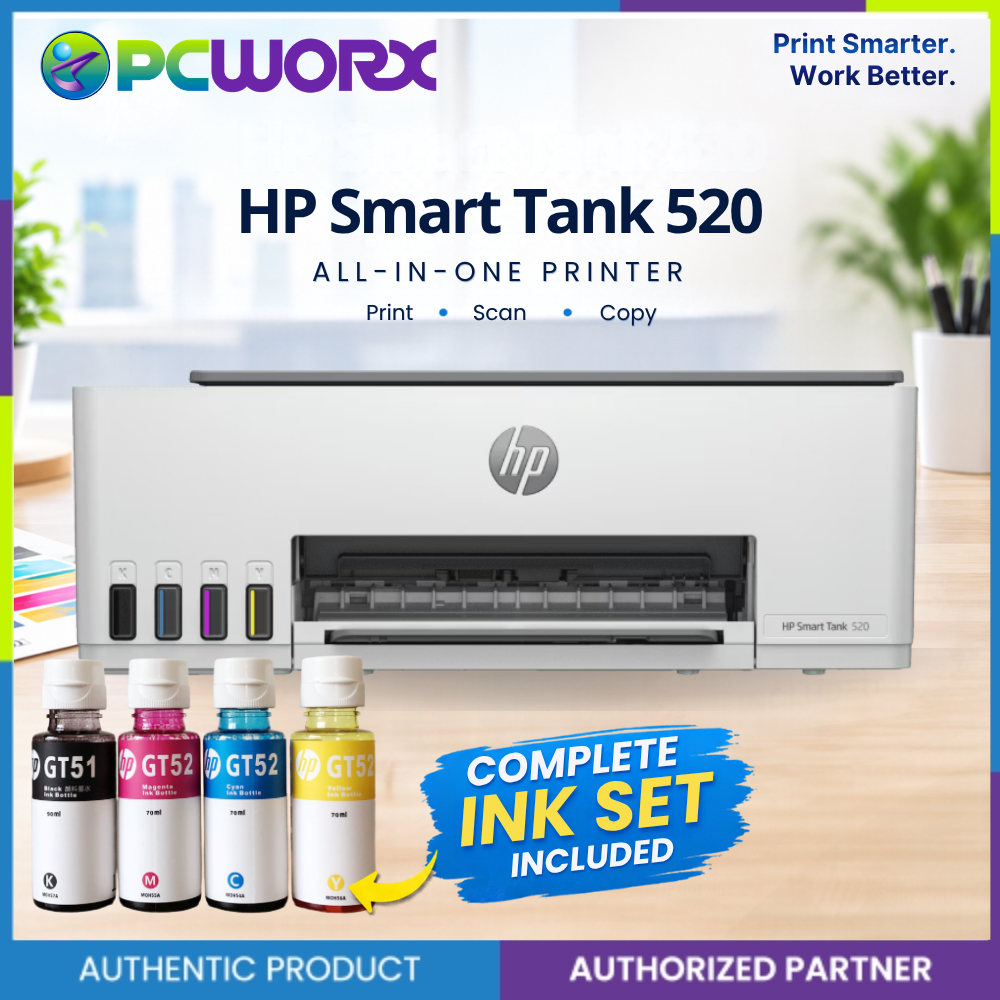 HP Smart Tank 520 3 in 1 Printer PN# 1F3W2A