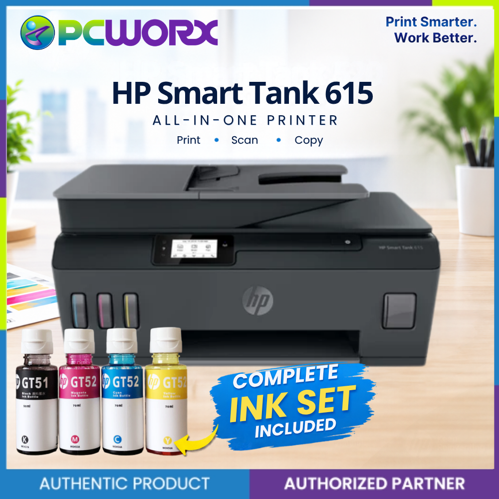 HP Smart Tank 615 4 in 1 Wireless w/ ADF Printer P/N: Y0F71A