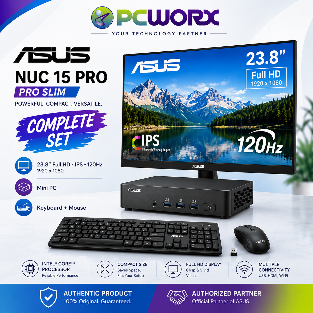 ASUS NUC 15 Pro Mini PC ProTall / ProSlim – Intel Core Ultra & Core Series, DDR5, Wi-Fi 7
