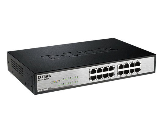 D-LINK DGS-1016C 16-Port Gigabit Ethernet Unmanaged Switch