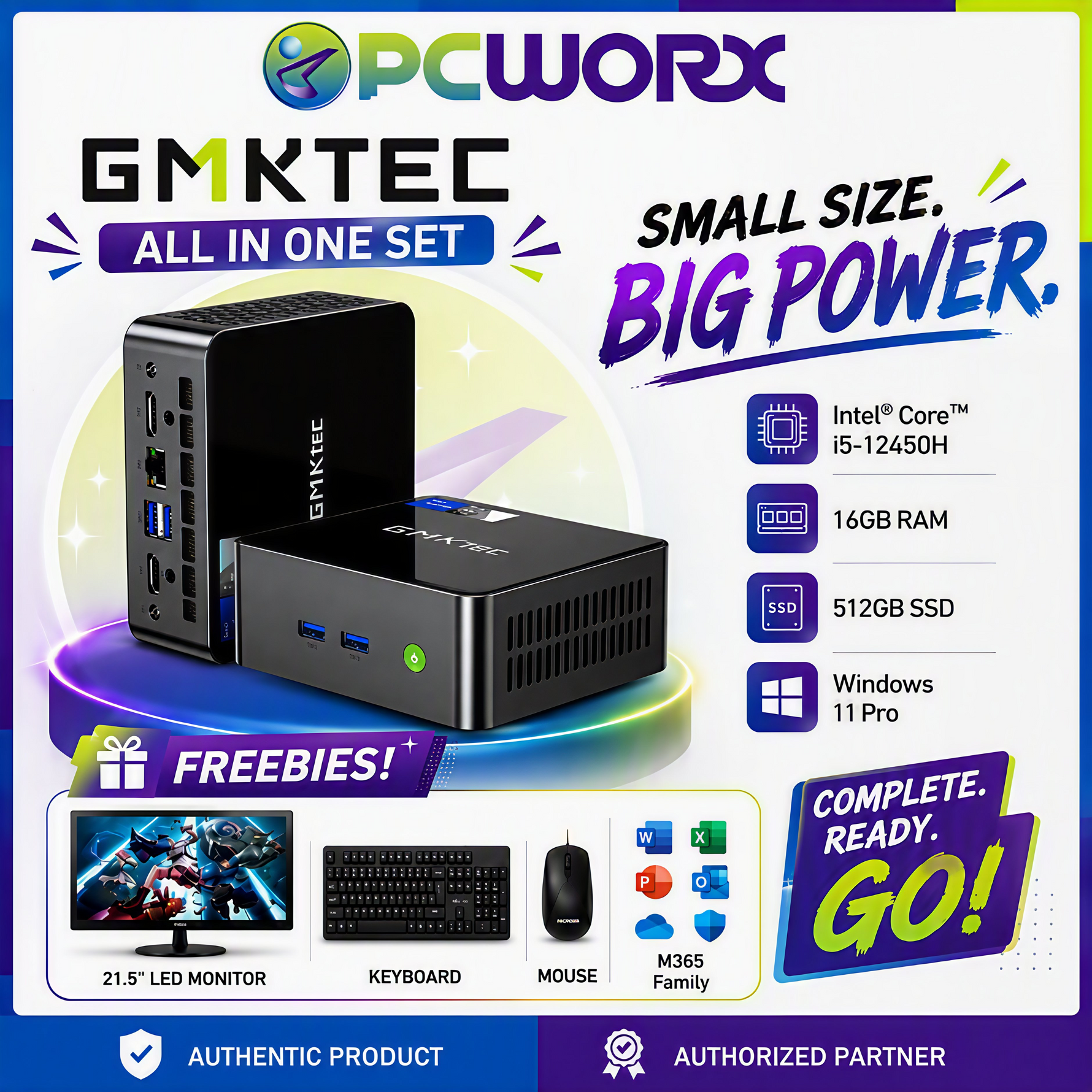 GMKtec NUCBOX M3 Mini PC | Intel® Core™ i5-12450H | 16GB RAM | 512GB SSD | Windows 11 Pro