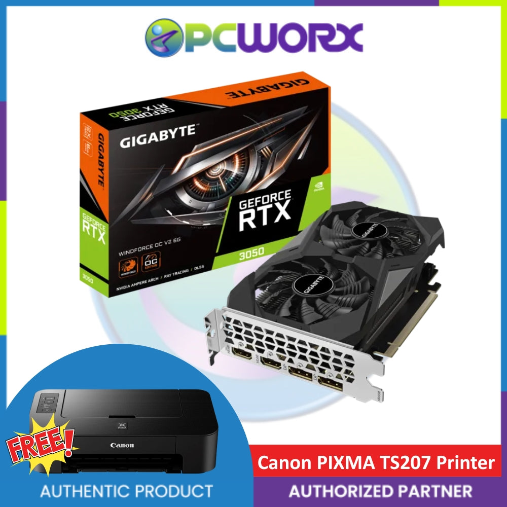 GIGABYTE NVIDIA® GeForce RTX™ 3050 WINDFORCE OC V2 6G GDDR6 Graphics Card