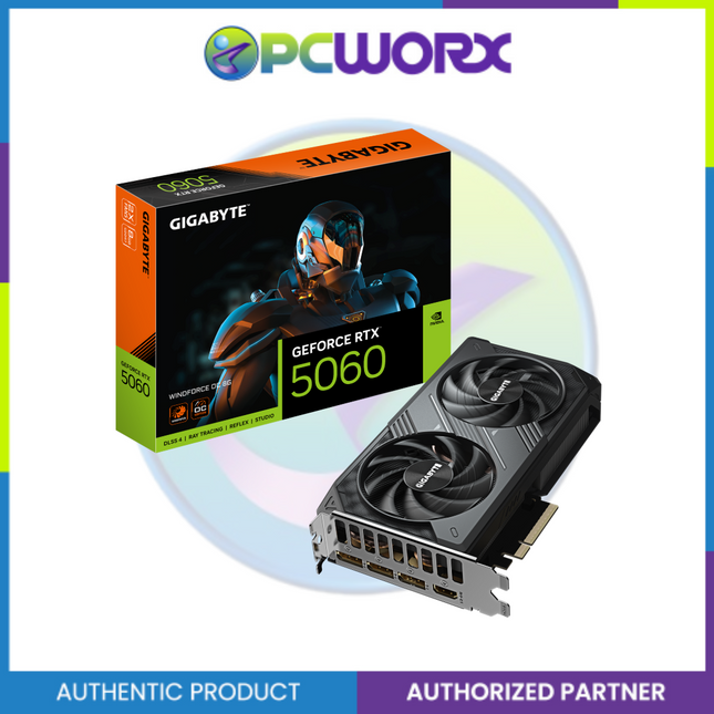 Gigabyte NVIDIA® GeForce RTX™5060 GV-N5060WF2OC-8GD WINDFORCE OC SFF 8GB GDDR7 GPU