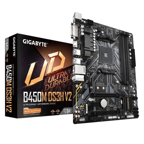 Gigabyte GA-B450M-DS3H-V2 4-DIMM DDR4 AM4 AVL MATX