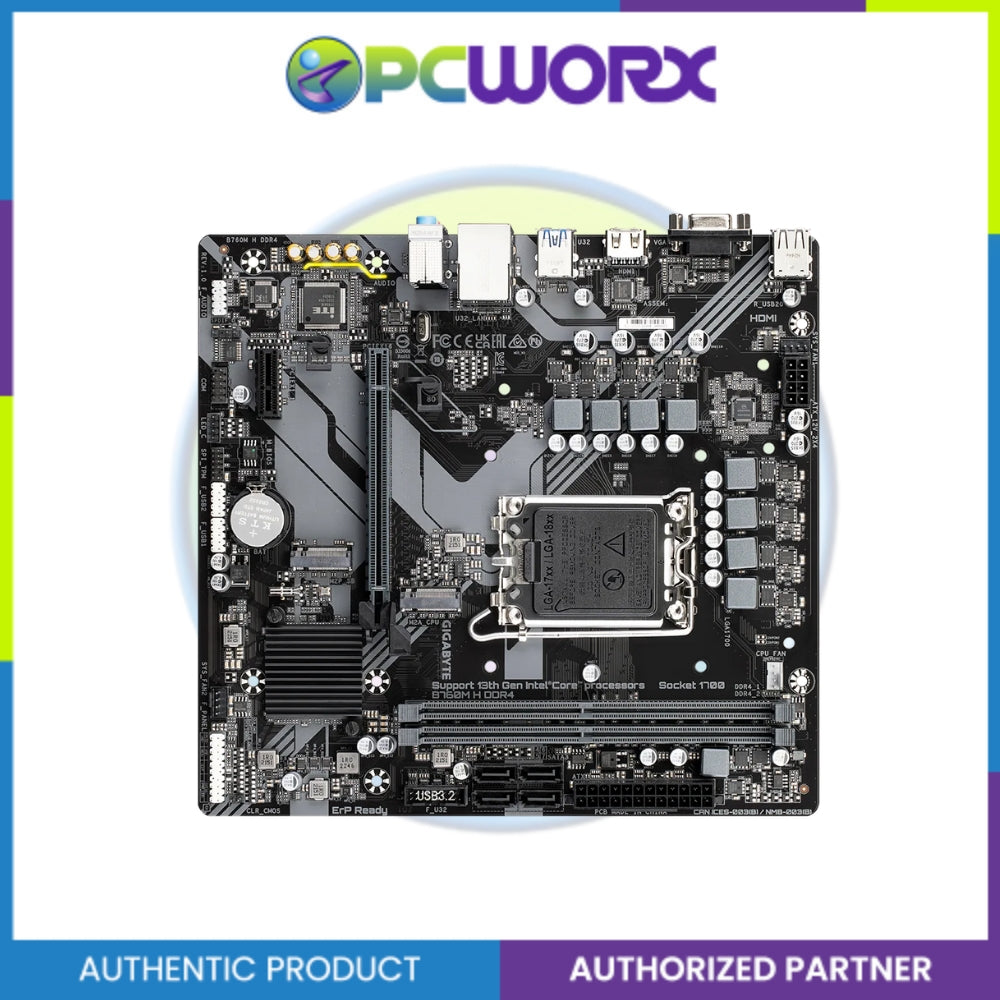 Gigabyte GA-B760M-H-DDR4 DDR4 LGA1700 M-atx Motherboard