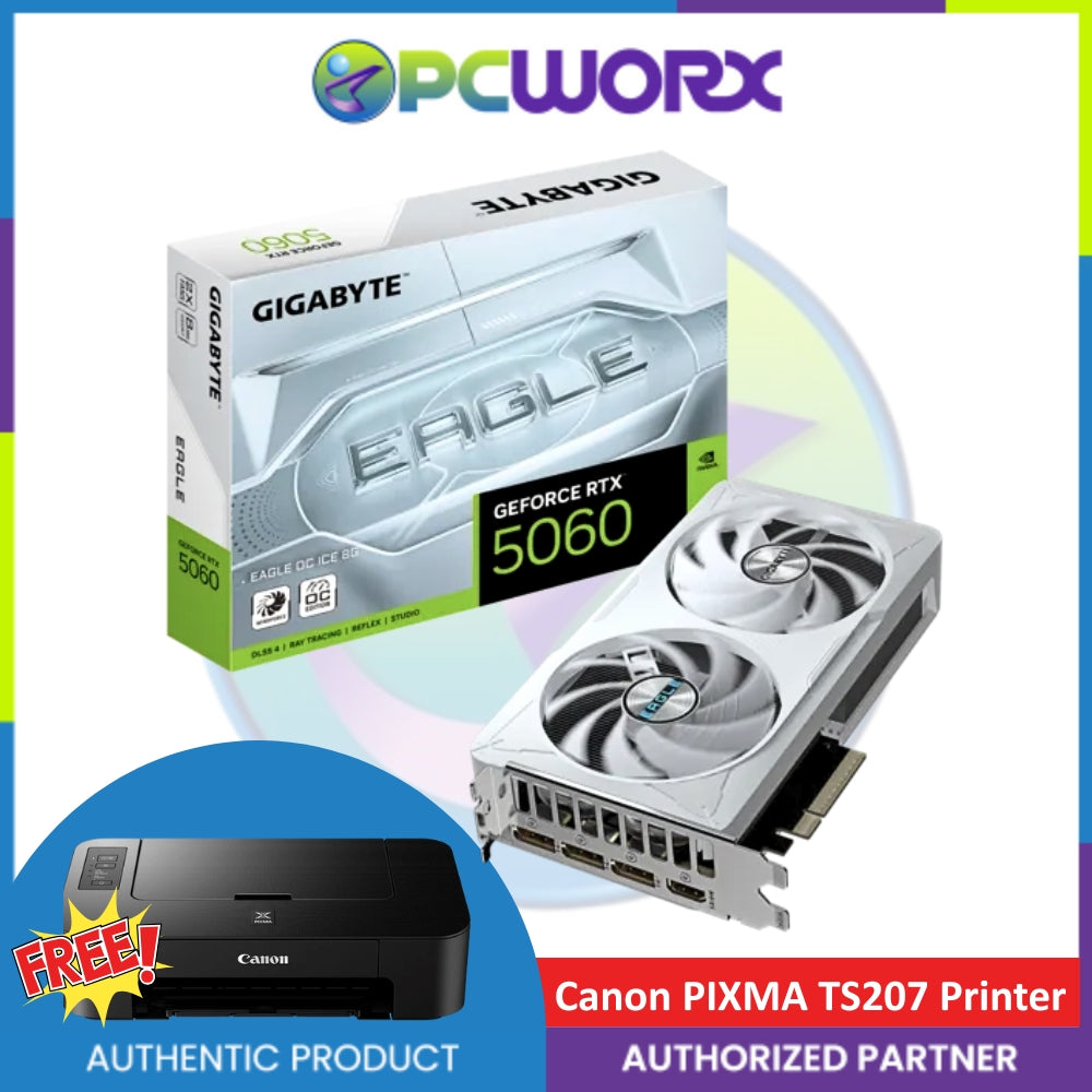 Gigabyte NVIDIA® GV-N5060EAGLEOC-ICE-8GD RTX™5060 EAGLE OC ICE 8G GDDR7 Graphics Card