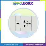 Schneider AvatarOn A 16A 250V USB Charger International Socket White A70426USB-IS-WE