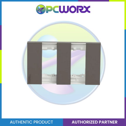 Schneider AvatarOn A 2 gangs Blank Plate - BLACK M3T02-BK