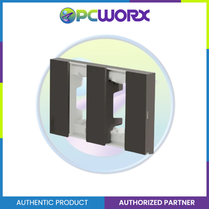 Schneider AvatarOn A 2 gangs Blank Plate - BLACK M3T02-BK