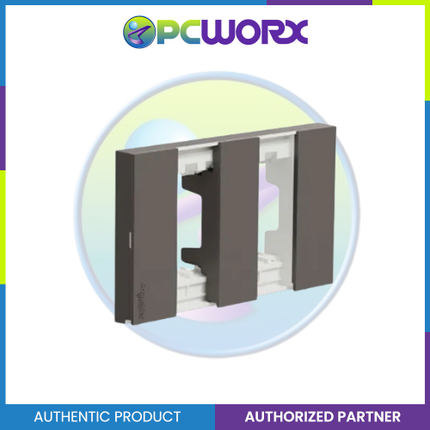 Schneider AvatarOn A 2 gangs Blank Plate - BLACK M3T02-BK