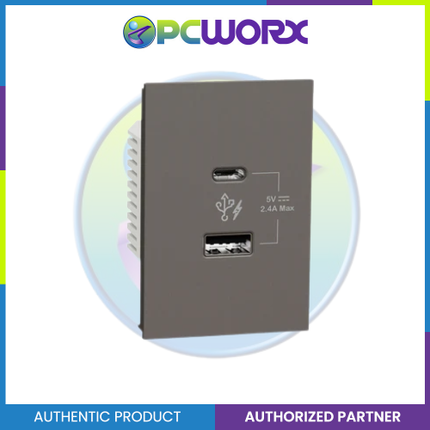 Schneider AvatarOn A 2 USB port 5 V AC-DC USB Charger Outlet - BLACK M3T-USB2-BK | USB Outlet