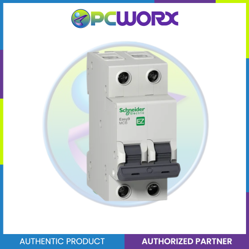 Schneider Easy9 IEC 2P 50A C DIN-Rail Type Miniature Circuit Breaker 230V 6kAIC EZ9F56250