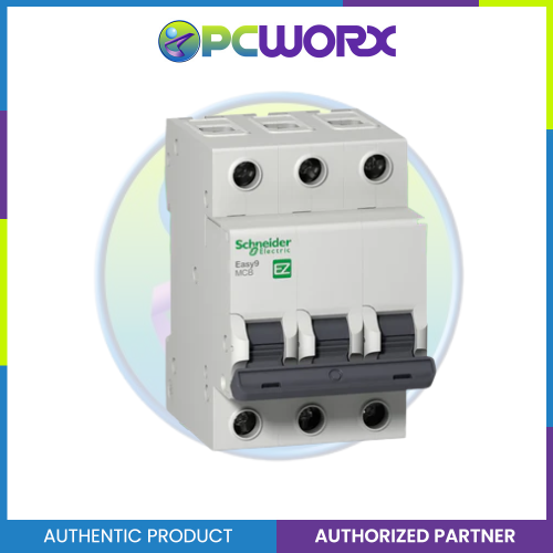 Schneider Easy9 IEC 3P 50A C DIN-Rail Type Miniature Circuit Breaker 400V 6kAIC (EZ9F56350)