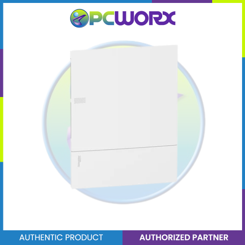 Schneider Enclosure Resi9 MP Flush Mounting 2 Rows of 12 Modules IP40 White Door 1 Earth + 1 Neutral Terminal Blocks MIP22212